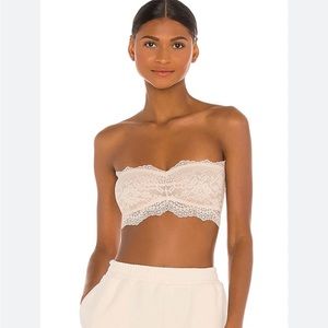 NWT Free People Lacey looks bandeau in nude
